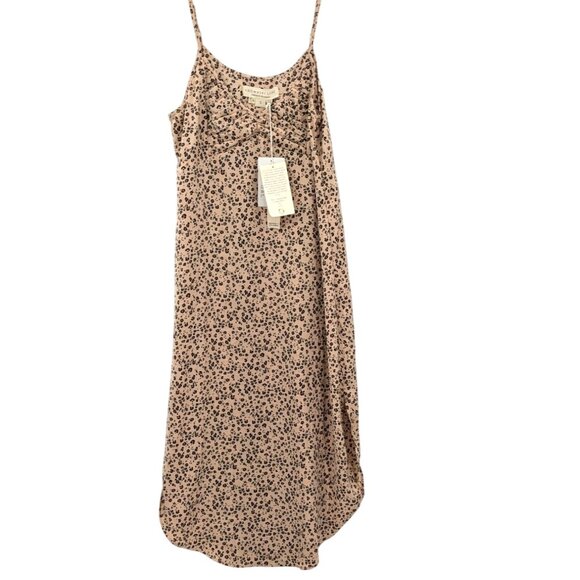 Saltwater Luxe Midi Slip Dress Women Size S Cheetah Print Asymmetrical Hem Y2K - Picture 3 of 9